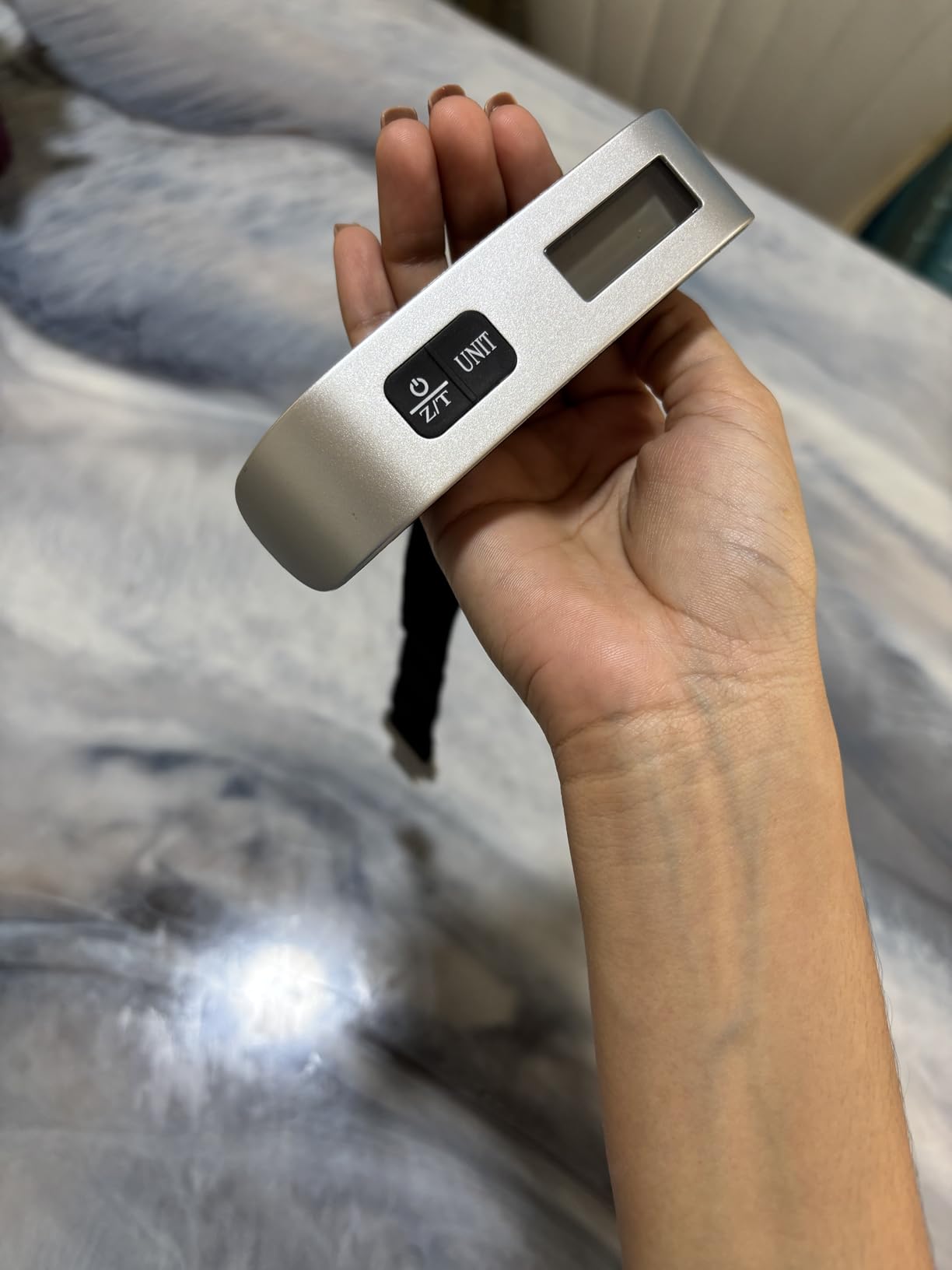 Luggage Scale, 110lb/50kg Portable Luggage Weight Scale, Silver customer photo 2