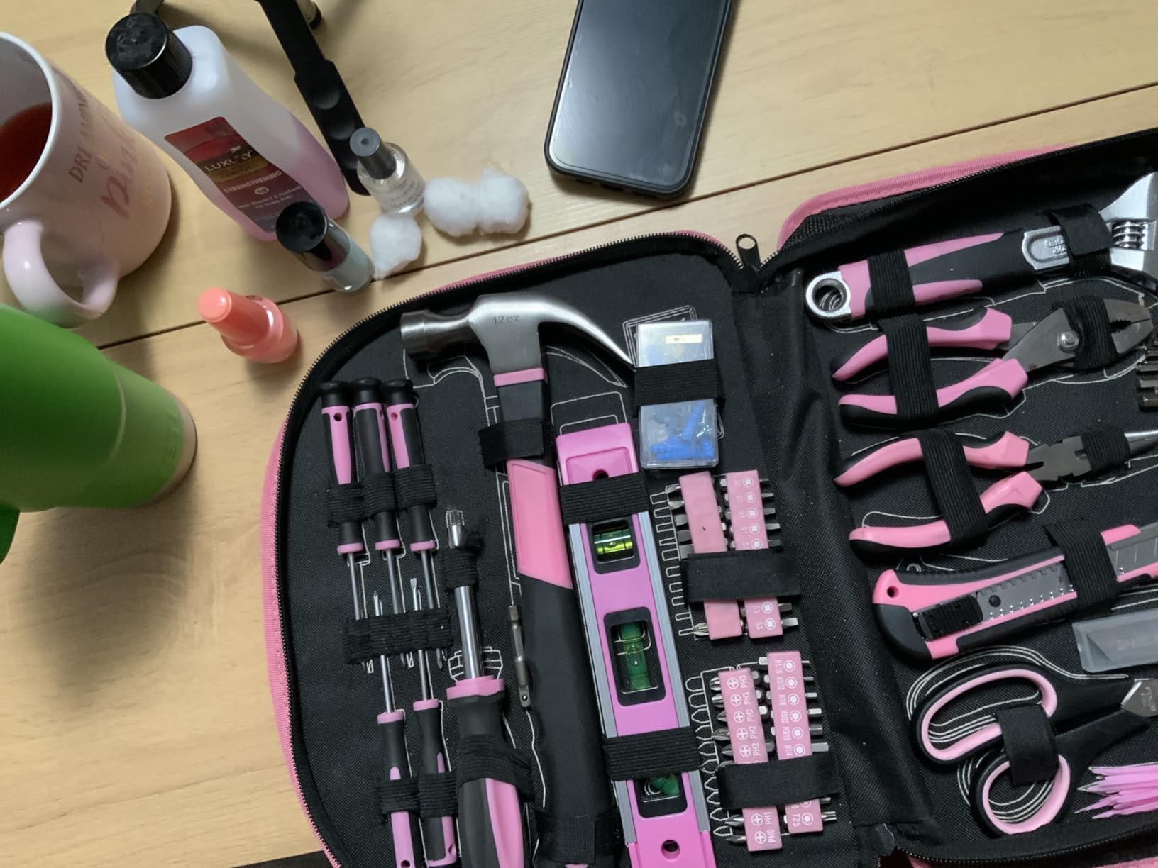 TOPLINE 208-Piece Basic Home Tool Kit with Easy Carrying Round Pouch customer photo 2