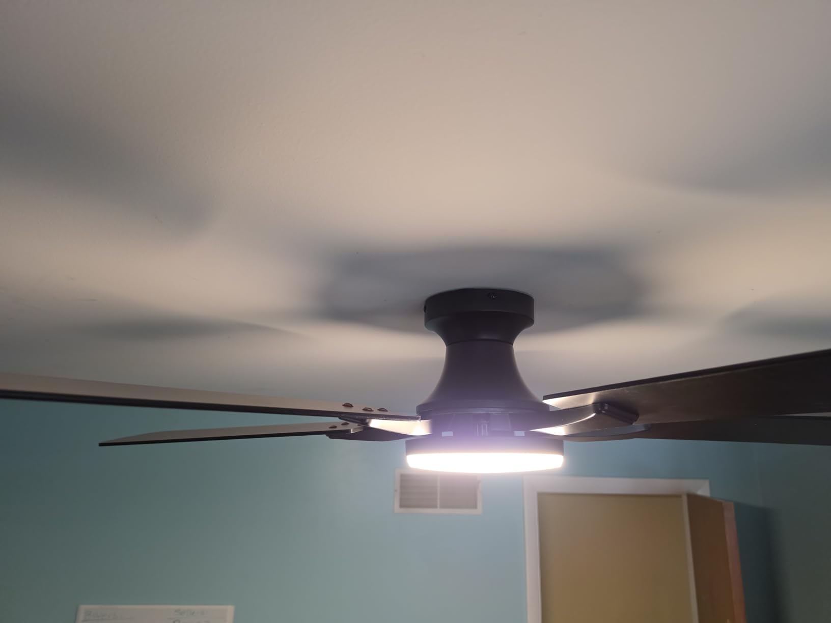 ZMISHIBO 52 Inch Ceiling Fans with Lights, Remote&App Control, Flush Mount customer photo 1