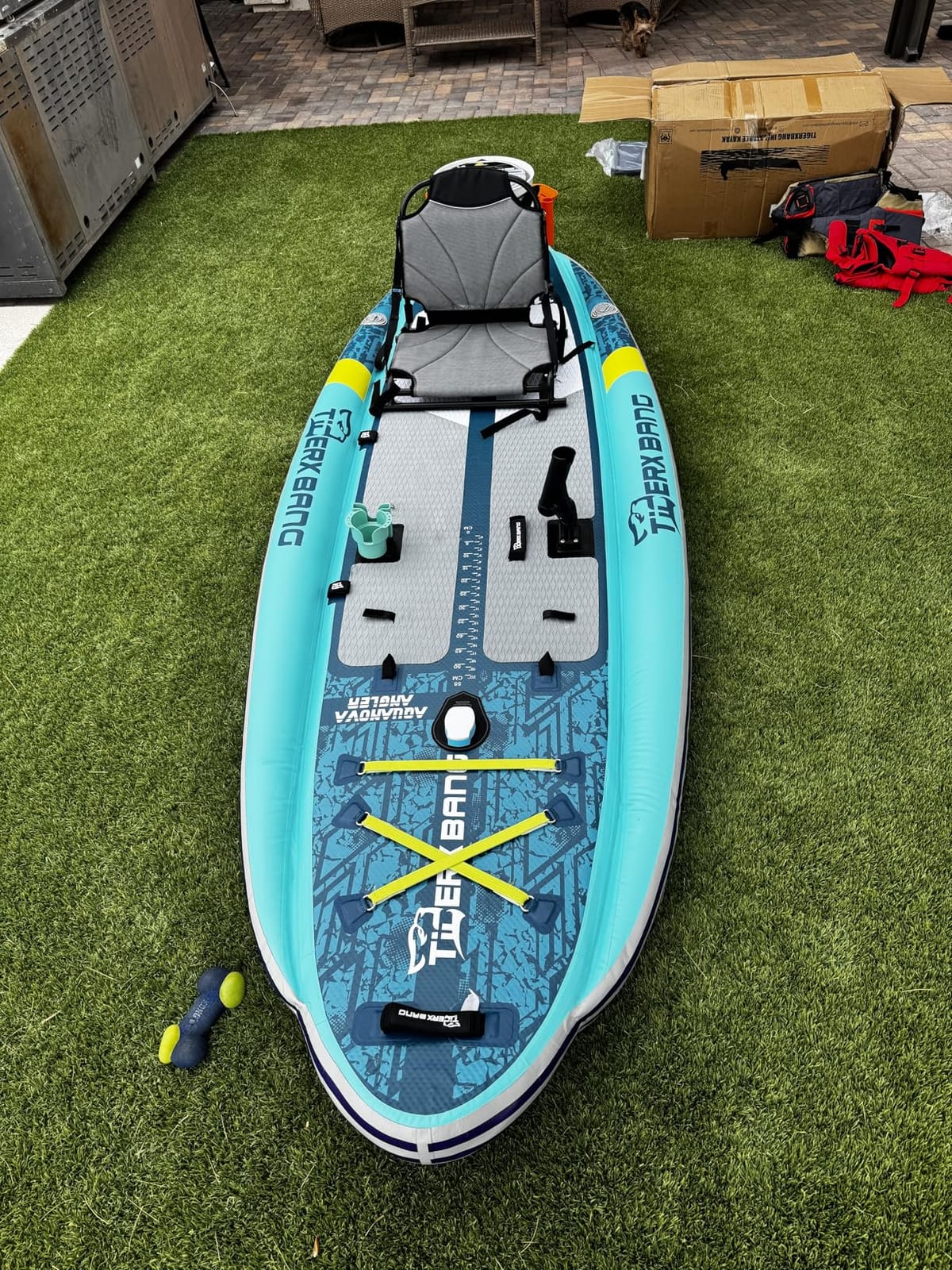 TIGERXBANG 11'x47''x8'' Inflatable Fishing Kayak, High-Performance Inflatable Kayak-Ideal for Water Fishing Activities, Equipped with Comfortable Seats and Camera Base Versatile Accessories customer photo 1