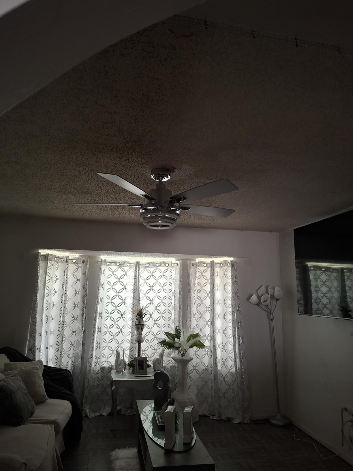 72 Inch Large Gold Modern Ceiling Fans with Lights customer photo 1