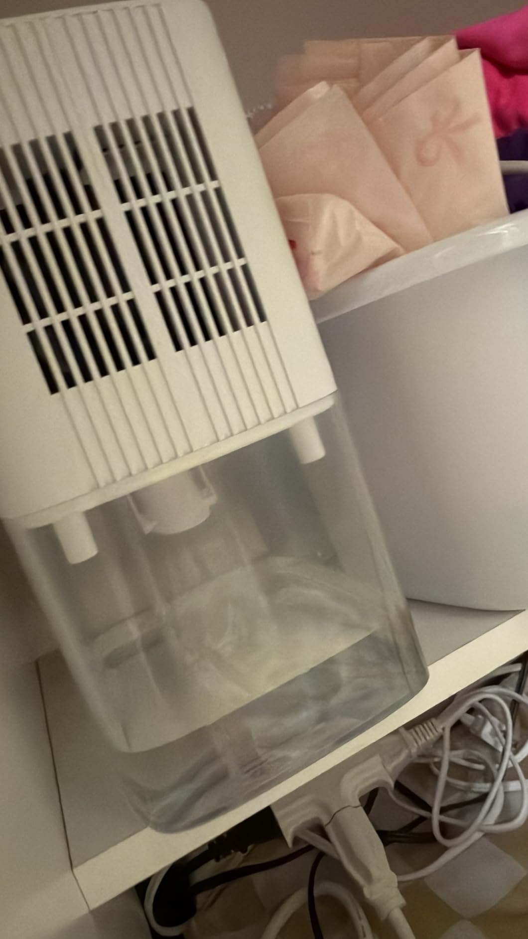 Dehumidifier 1657ML 58OZ Small Dehumidifier for Home 230 Ft² Safety Dehumidifiers Adjustable 10 Color Lights 5 Timers 3 Setting Modes Auto Shut Off Protection Low Noise For Bedroom Bathroom customer photo 2