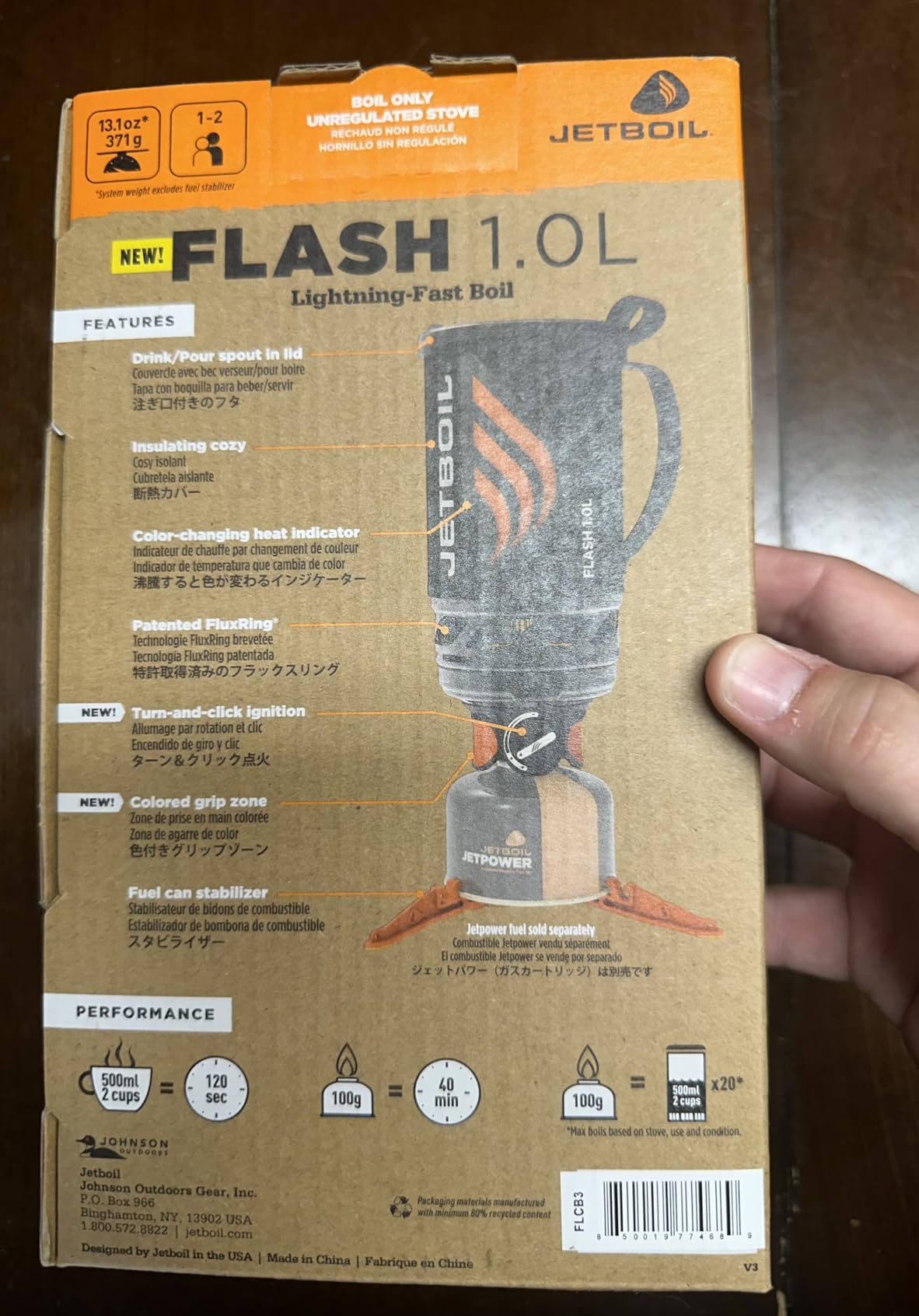 Jetboil Flash 1.0L Fast Boil Stove for Camping & Backpacking, Mountainscape customer photo 2