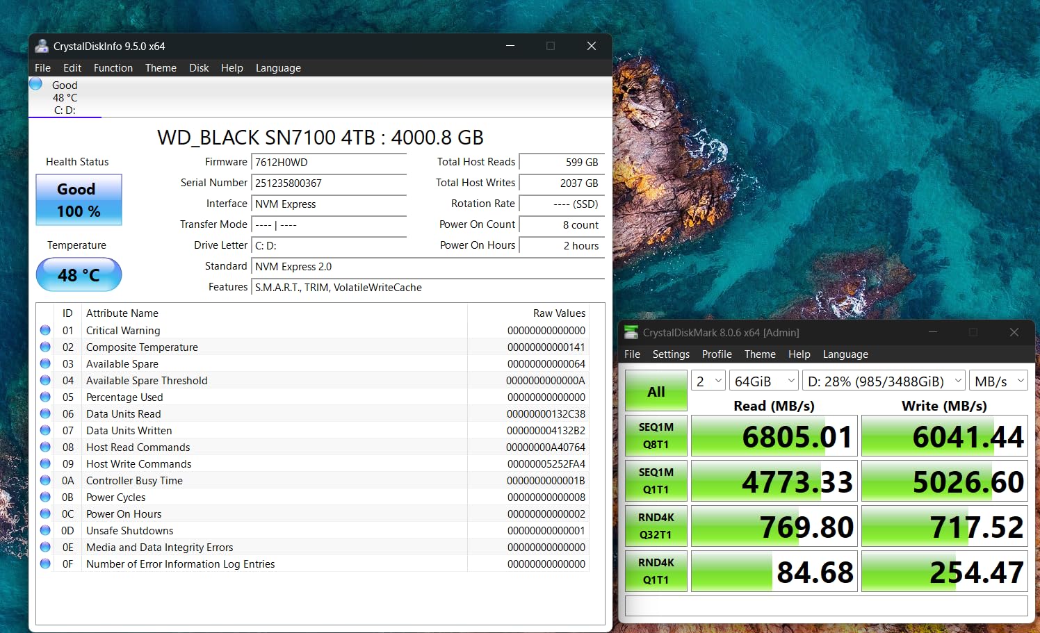 WD_Black SN7100 4TB NVMe SSD - Gen4 PCIe, M.2 2280, Up to 7,000 MB/s Read Speed, Up to 6,700 MB/s Write Speed, Next Gen TLC 3D NAND, for Laptops, Handheld Gaming Devices - WDS400T4X0E customer photo 2