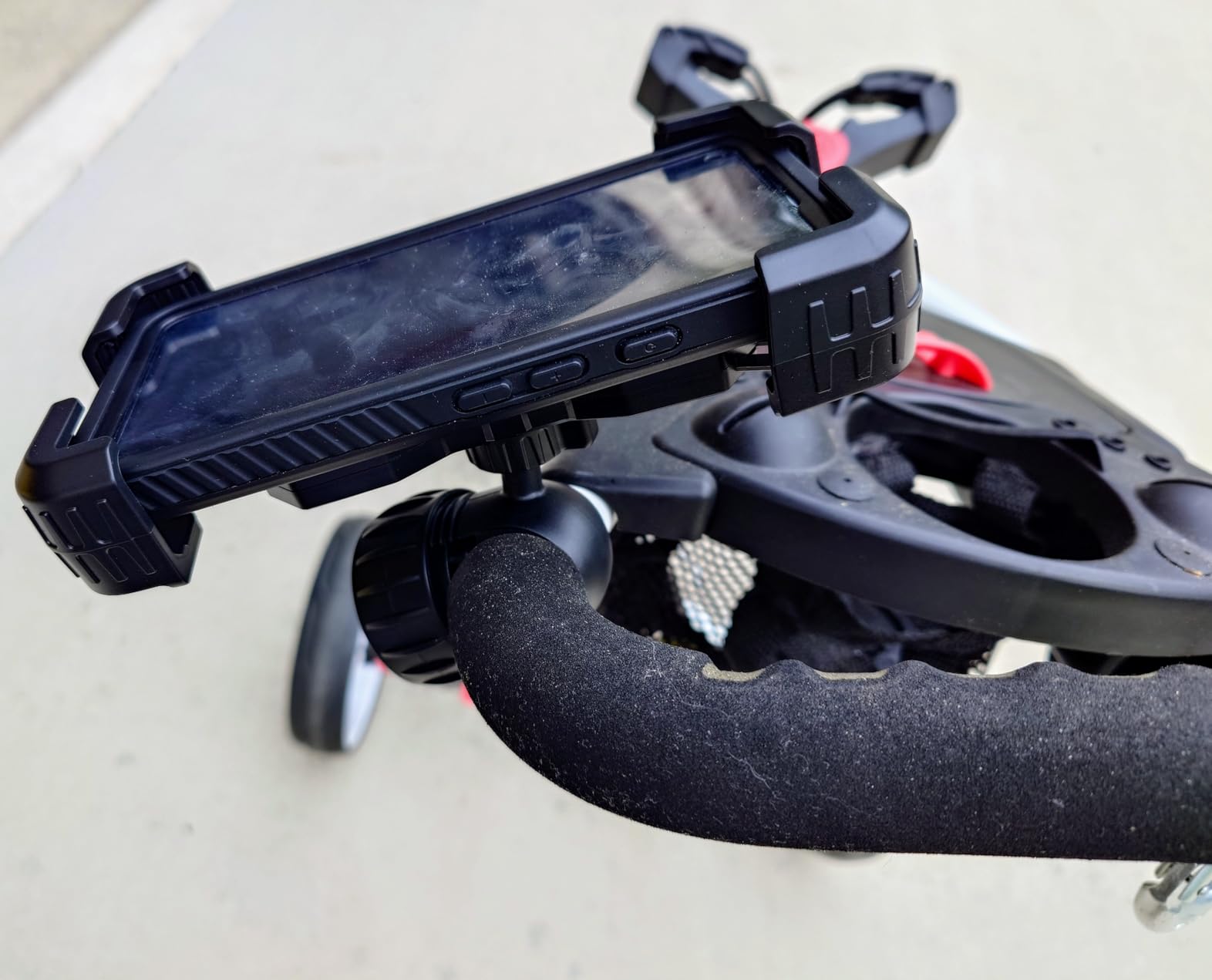Golf Push Cart Phone Holder Mount for Clicgear, Sun Mountain Bag Boy, Rovic customer photo 2