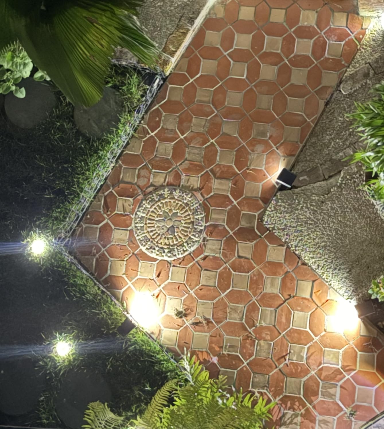 Peasur Solar Lights Outdoor Waterproof -12 Pack Solar Ground Lights Anti-Rust, Flat Solar Powered Disc Lights Landscape Lighting for Deck Step Patio Yard Pathway Walkway Driveway Garden, Warm White customer photo 1