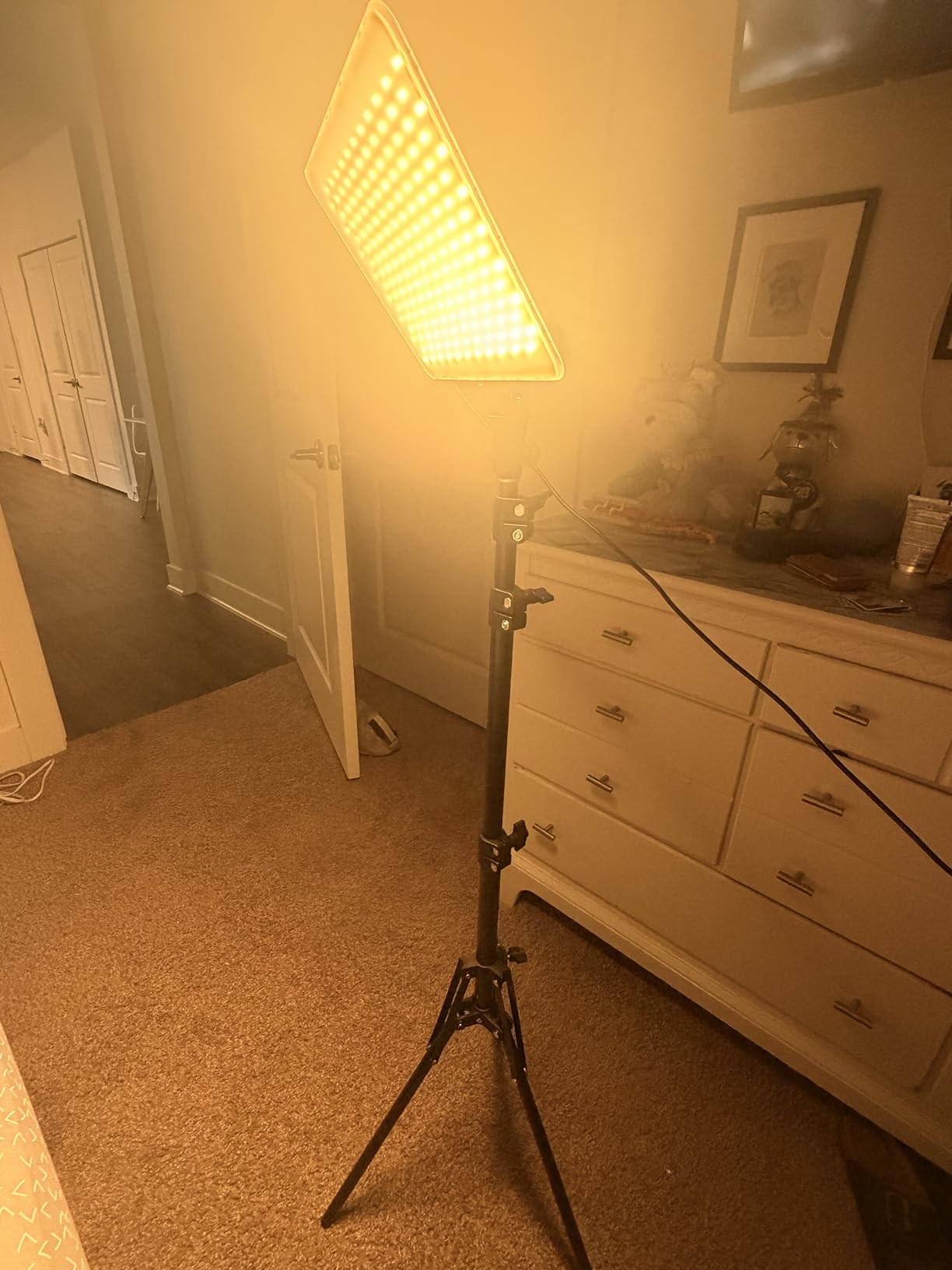 2-Pack LED Video Lighting Kit, Anautin 15W/1700Lux Photography Lighting with Tripod Stand, 2500-8500K Dimmable Streaming Light for Video Recording, Gaming, Podcast, Barber, Salon, TikTok, YouTube customer photo 2