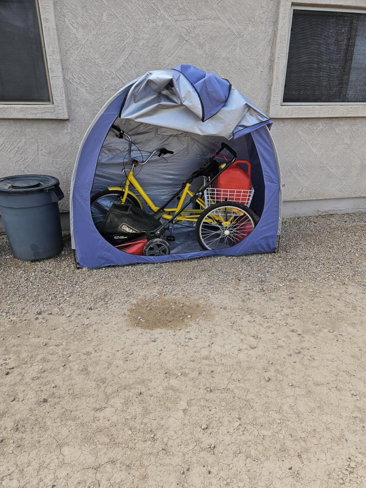 Bike Storage Tent for 2-5 Bikes, Outdoor Waterproof Shelter(Black) customer photo 2