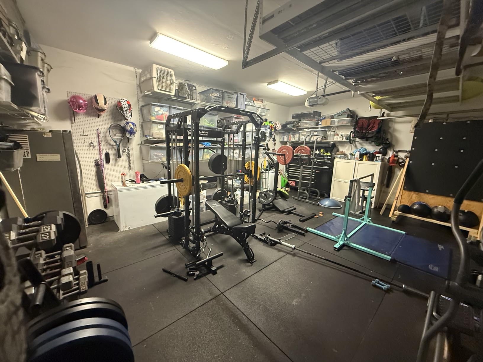 Major Fitness Drone2 Advanced Training Smith Machine – All-in-One Home Gym Squat Rack with Aluminum Pulley Set, Weight Bar, Dual LAT Pull-Down Systems & Cable Crossover Machine for Full-Body Workouts customer photo 1