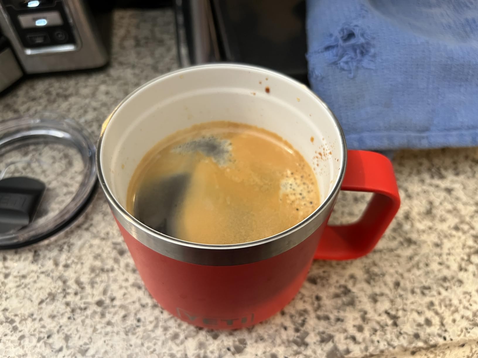 YETI Rambler 14 oz Ceramic Lined Stackable Mug, Navy customer photo 2