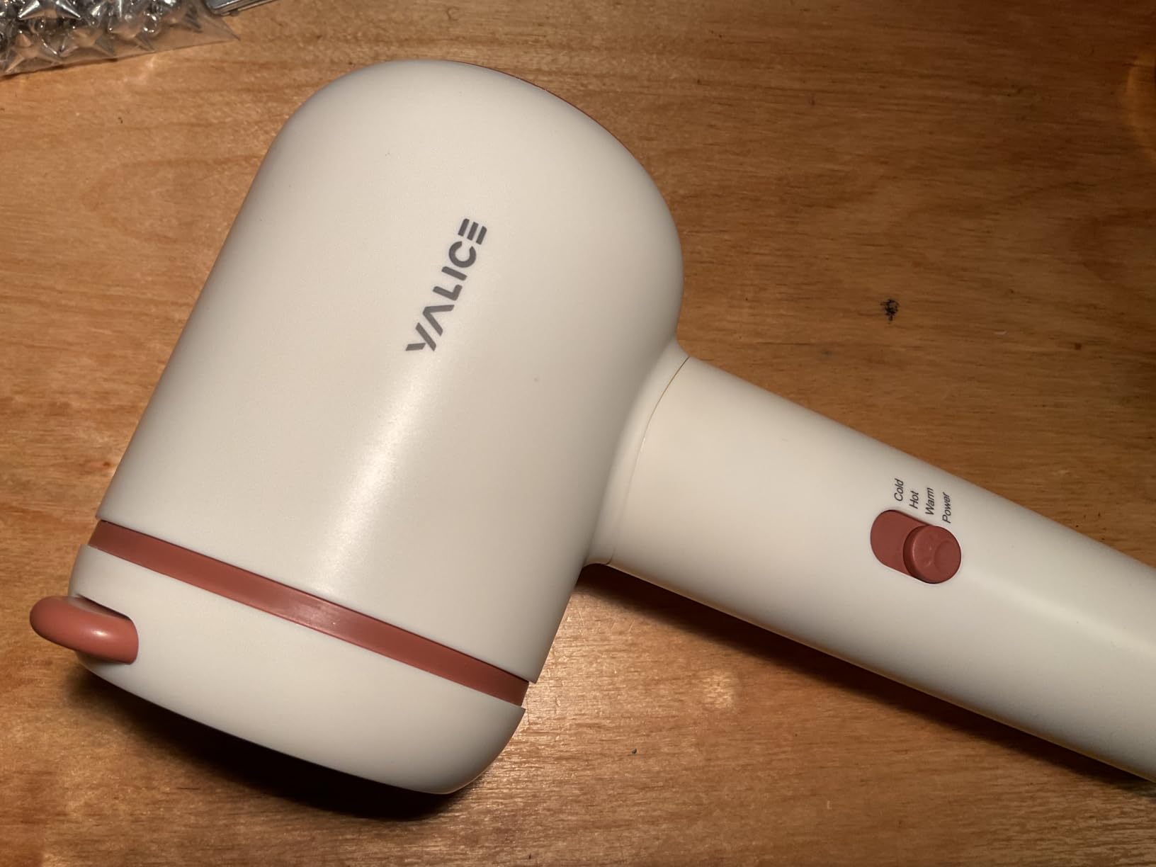 YALICE Kids Hair Dryer, Travel Small Hair Dryer for Children, Mini Ionic Quiet Kids Blow Dryer with ALCI Safety Plug, 3 Speed Settings, Anti-Scald, Kids Birthday Gift for Baby Hair Accessories, Khaki customer photo 1
