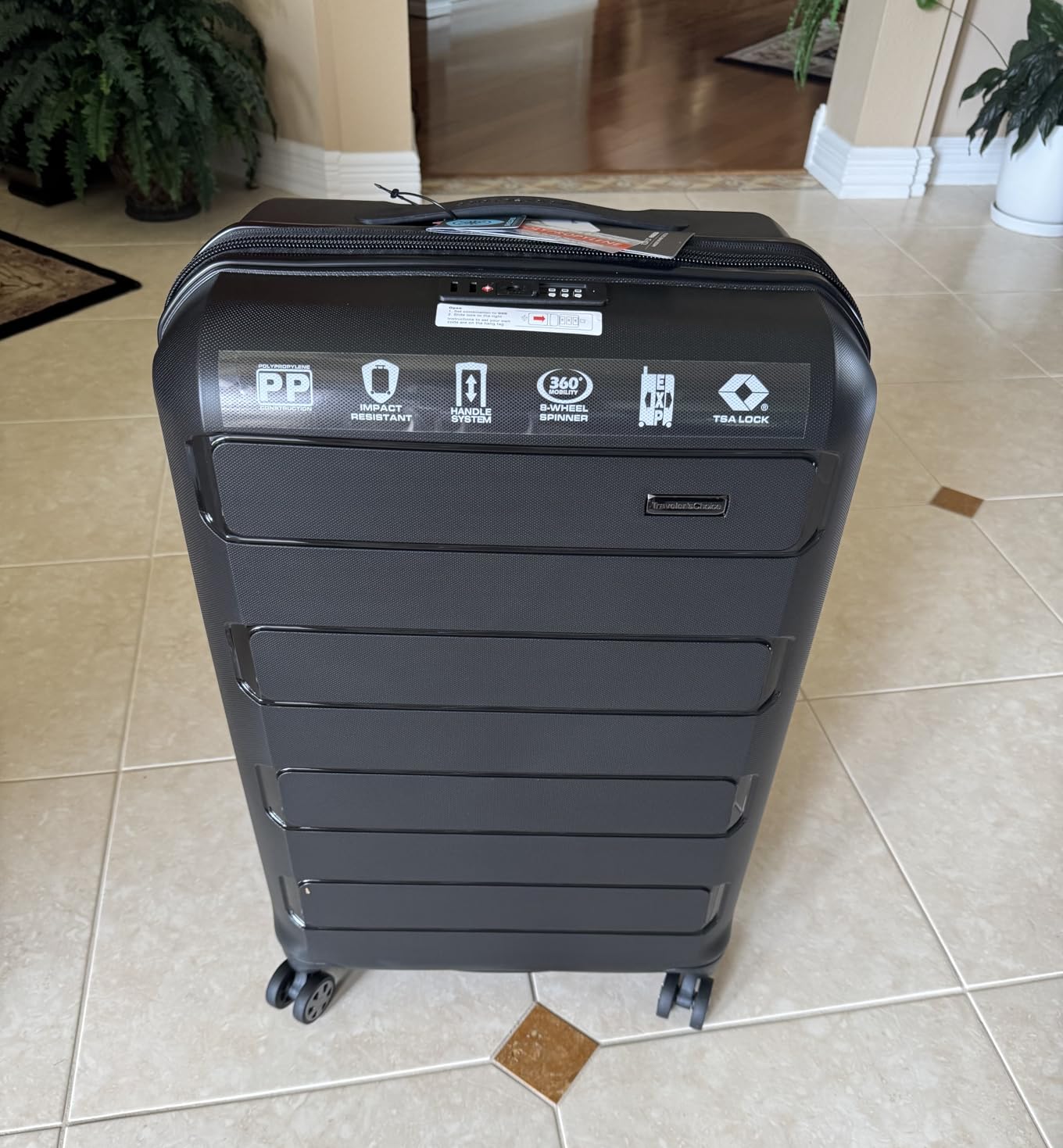 Traveler's Choice Pagosa Hardshell Expandable Luggage with Spinner Wheels, Slate Blue, 22-Inch Carry-on customer photo 2