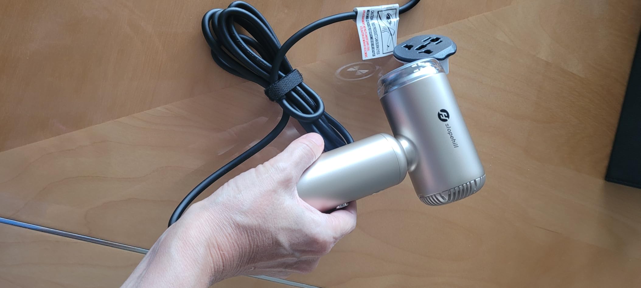 slopehill Dual Voltage Travel Hair Dryer with Diffuser, Ionic, 1500W, Gold customer photo 2