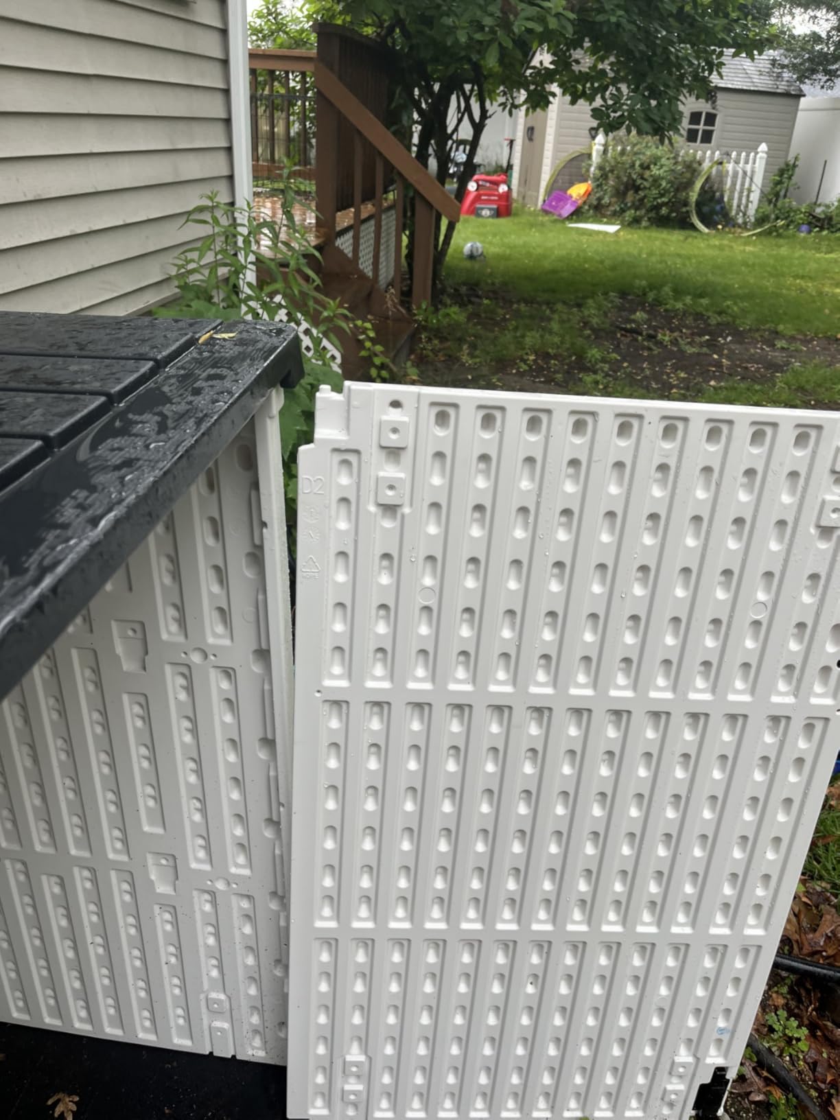 Devoko 50 Cu Ft Outdoor Storage Cabinet - Waterproof Vertical Shed for Patio, Garden & Deck, Heavy-Duty Tool Storage Box for Cushions, Accessories & Equipment, Durable & Weather-Resistant (White) customer photo 2