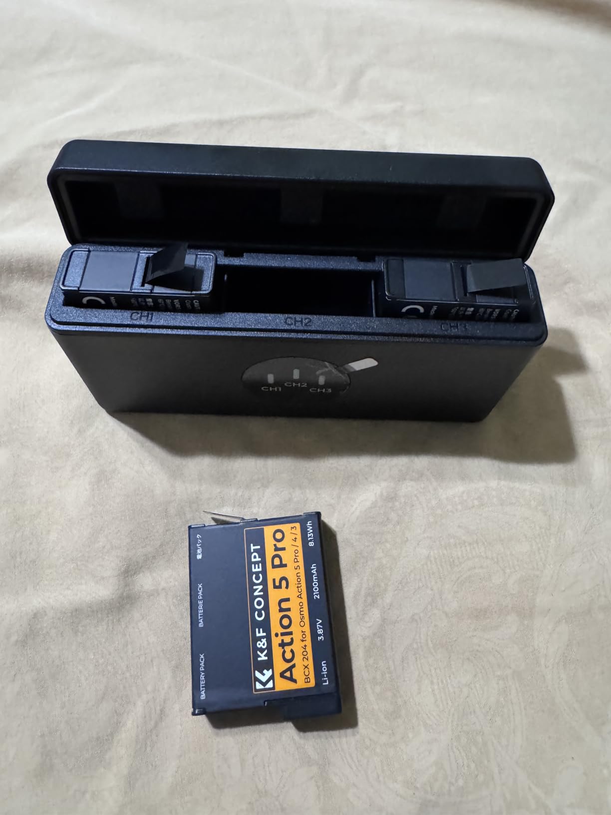K&F Concept 3-Pack 2100mAh Batteries & Charger for OSMO Action 6/5/4/3 customer photo 2