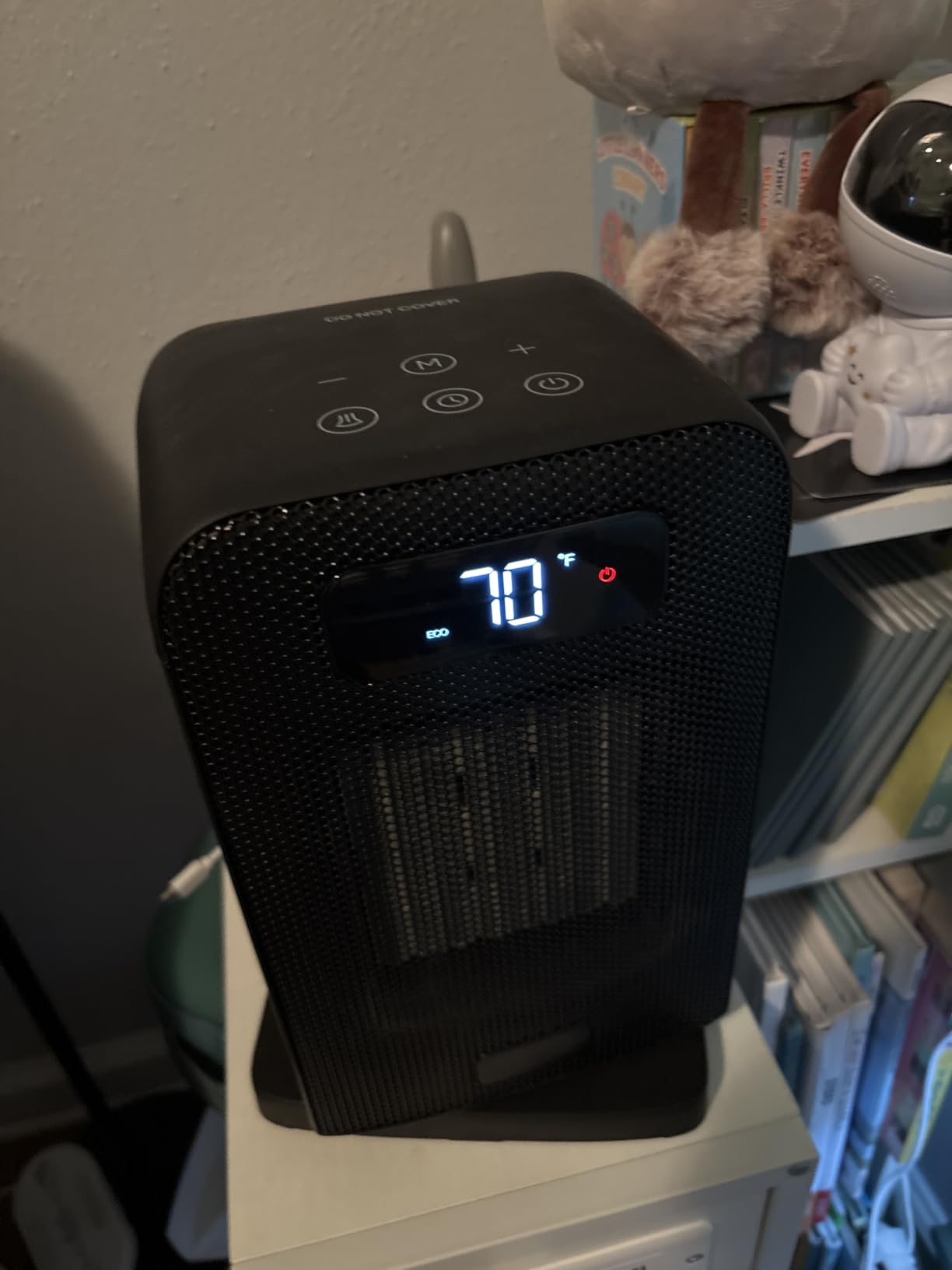 MORENTO Space Heaters for Indoor Use, Electric Portable Heater for Bedroom with Thermostat, WiFi Voice Control, 36dB Quiet 4 Modes 12H Timer, 1500W PTC Ceramic Heater for Office Home 1Pack Black customer photo 1