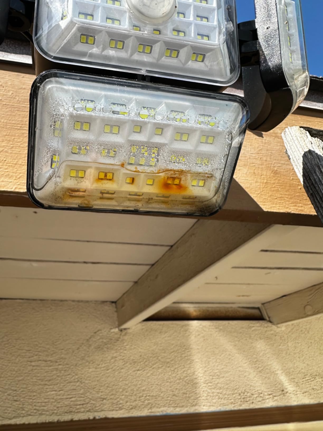 CLAONER Solar Outdoor Lights Motion Sensor 3500LM 288 LED Security Light with Remote Control IP67 Waterproof 4 Heads Flood Lights with 16.4ft Cable 4 Modes (1 Pack) customer photo 2