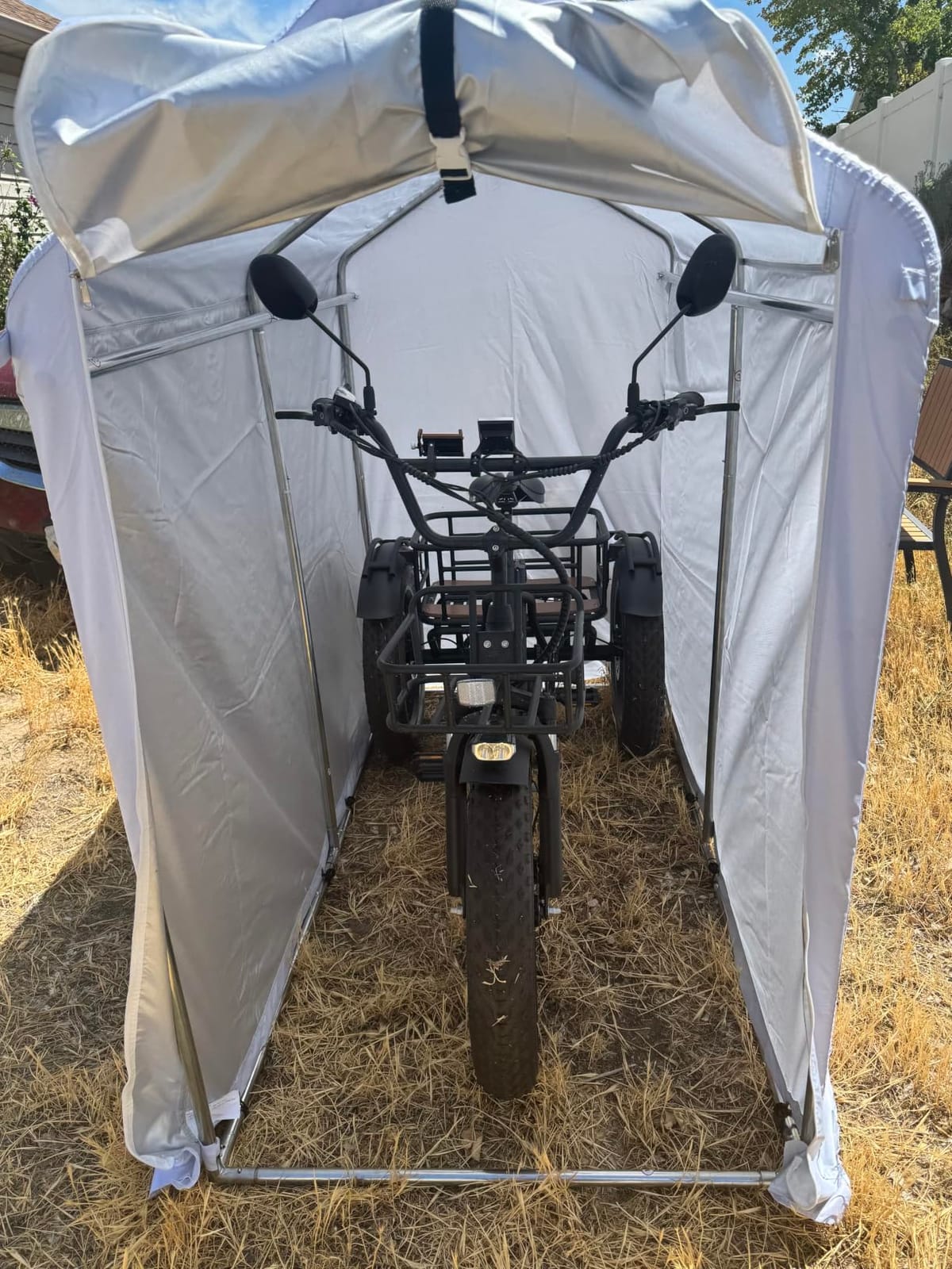 Flamaker Small Portable Shed Bike Tent 420D Oxford Fabric 4000PU, Sliver customer photo 1