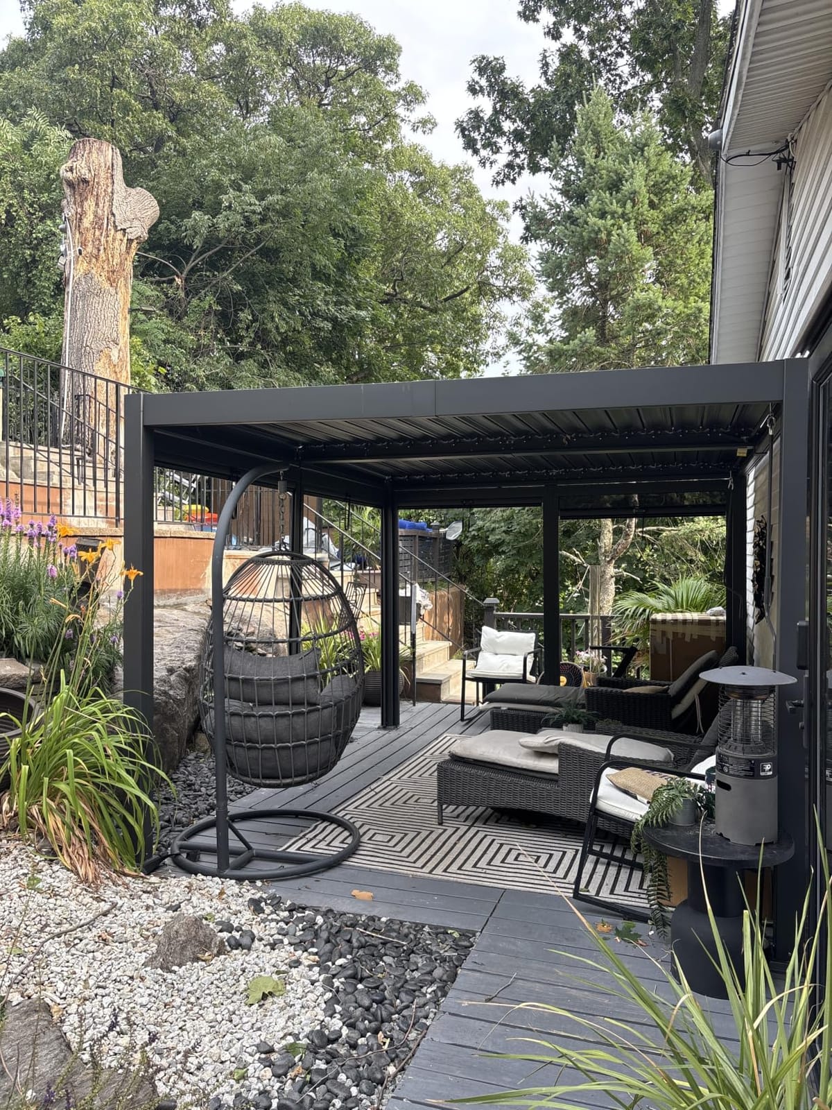 AirWire 10x12 FT Louvered Pergola Dark Gray customer photo 1