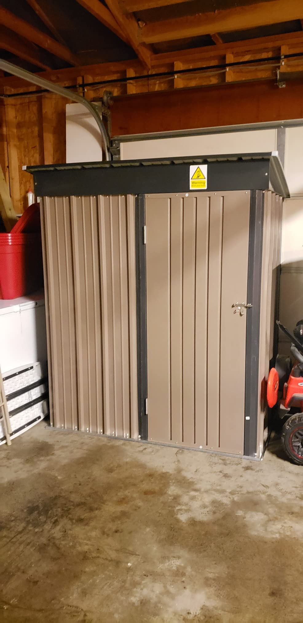 UDPATIO 67 Cu.Ft Resin Outdoor Storage Shed, Vertical Plastic Cabinet,White customer photo 1