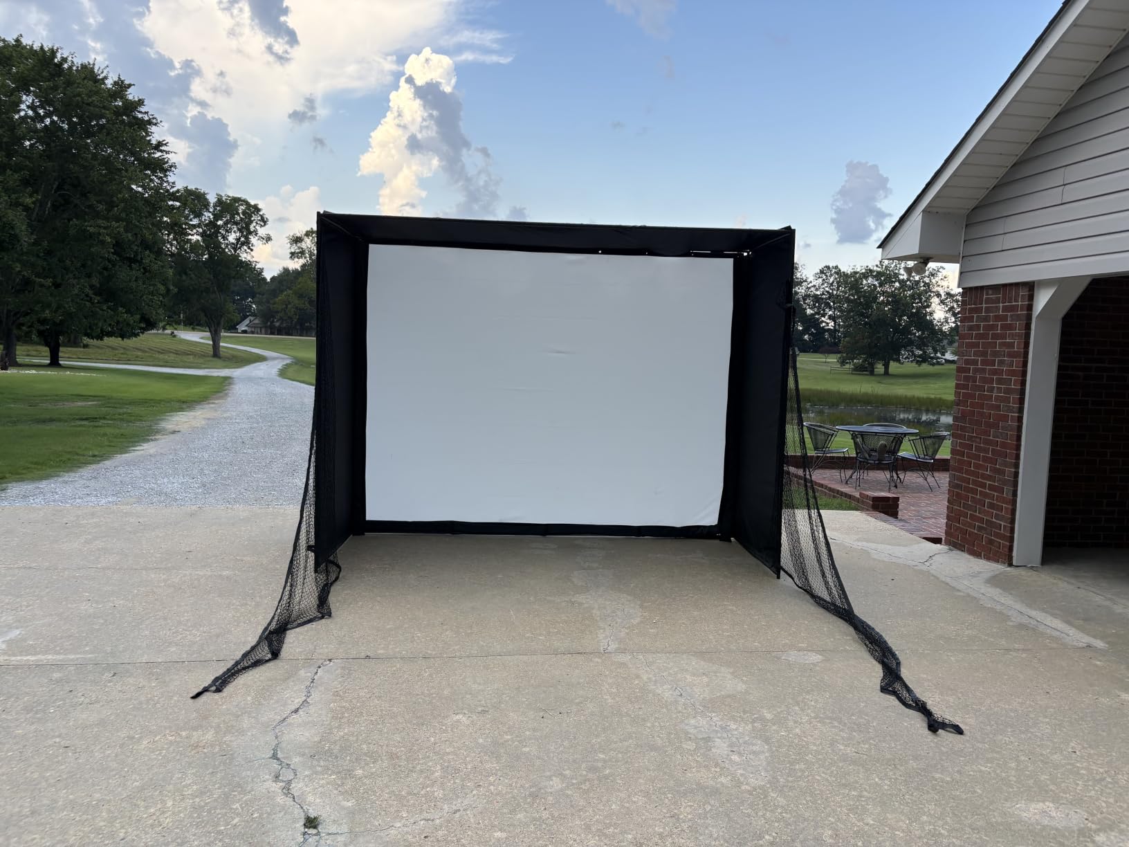 GoSports Golf Simulator Enclosure with Impact Screen and Shank Nets - 10 x 8 ft Golf Sim with HD Impact Screen Kit for at Home Practice customer photo 2