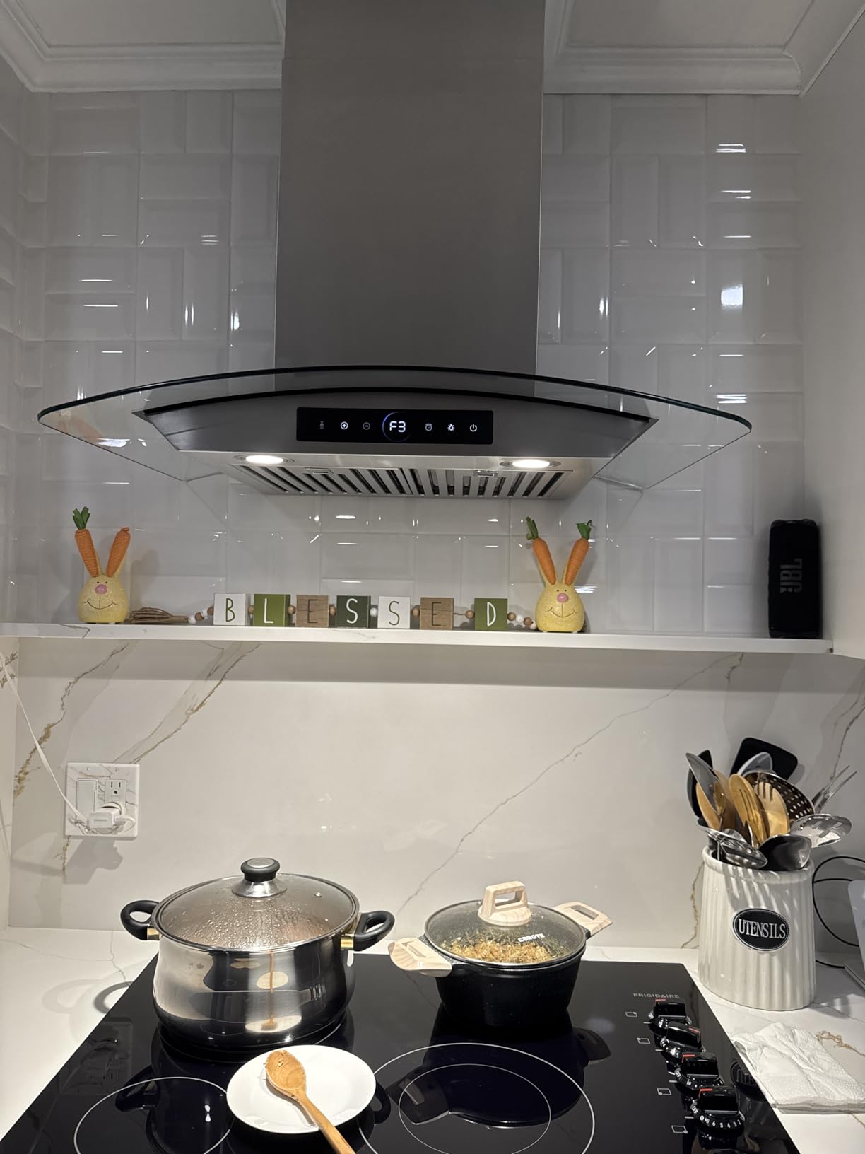 36 inch Island Range Hood 1200 CFM, Stainless Steel range hood customer photo 2