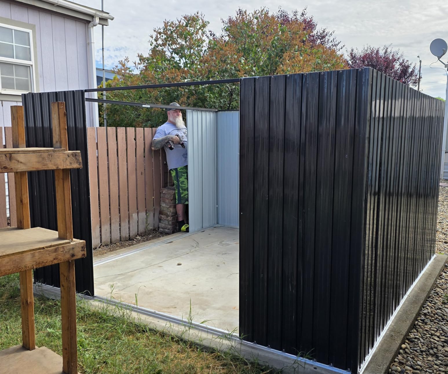 UDPATIO Outdoor Resin Storage Shed 6x4 FT Weatherproof with Floor, Grey customer photo 2