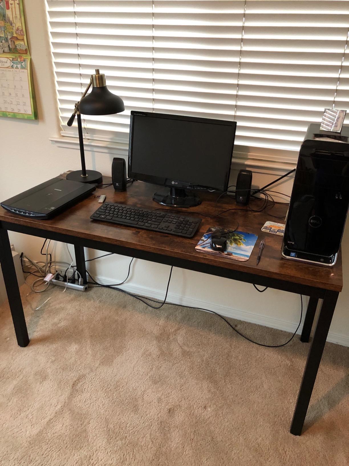 VASAGLE Standing Desk, 63x28 Inch Electric Adjustable Desk, 30-Min Assembly customer photo 2