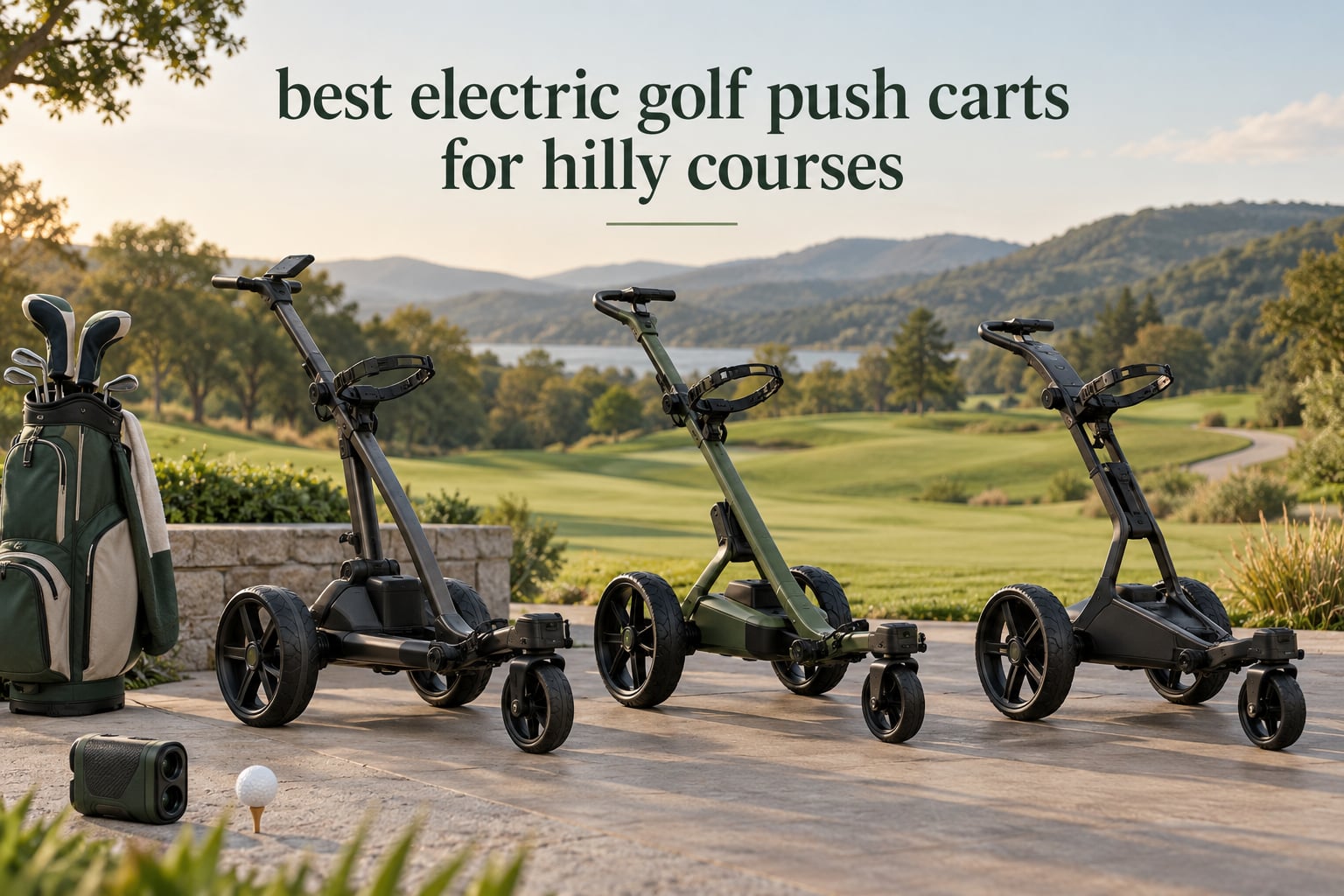 best electric golf push carts for hilly courses