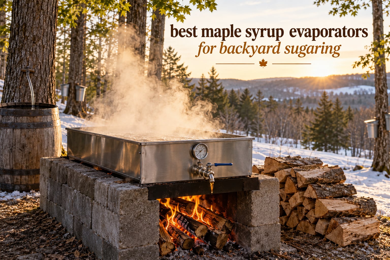 best maple syrup evaporators for backyard sugaring