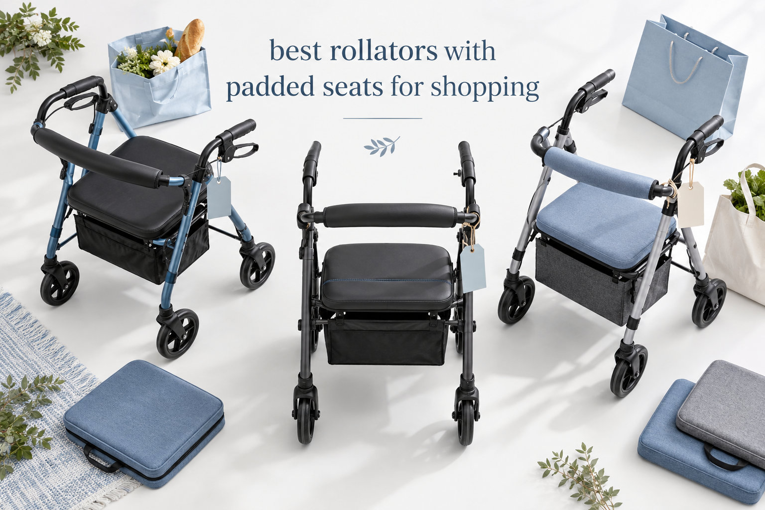 best rollators with padded seats for shopping