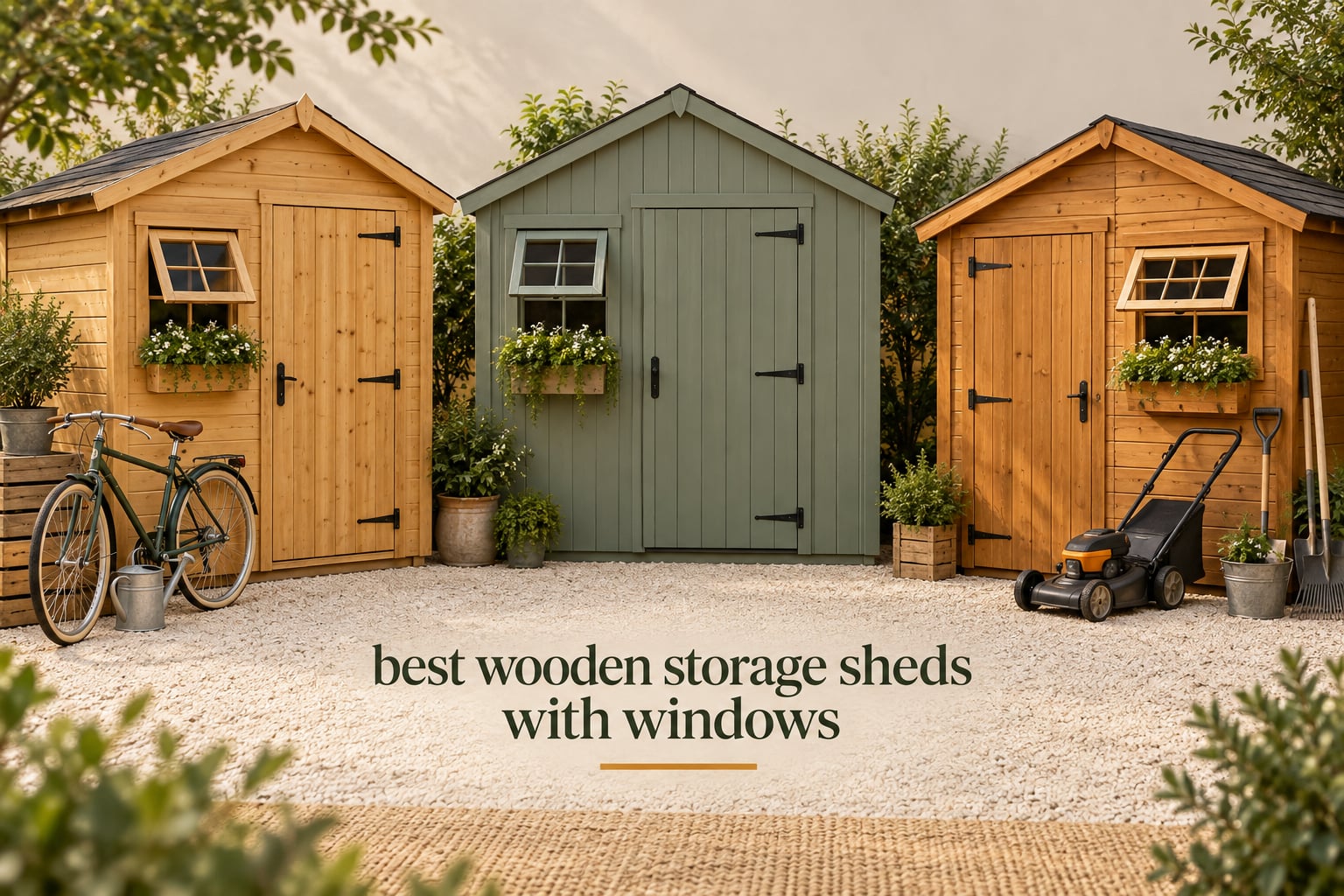 best wooden storage sheds with windows