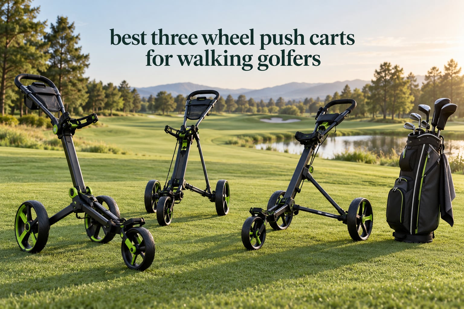 best three wheel push carts for walking golfers